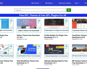 MYGPLTop Sell (Free GPL Themes And Plugin Download Website)
